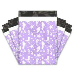 12x15" Purple Mermaids Designer Poly Mailers Shipping Envelopes Premium Printed Bags