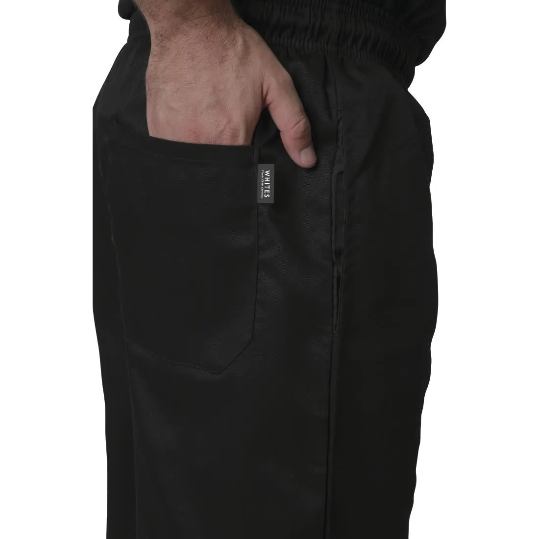 A582-XS Whites Vegas Chef Trousers Polycotton Black XS