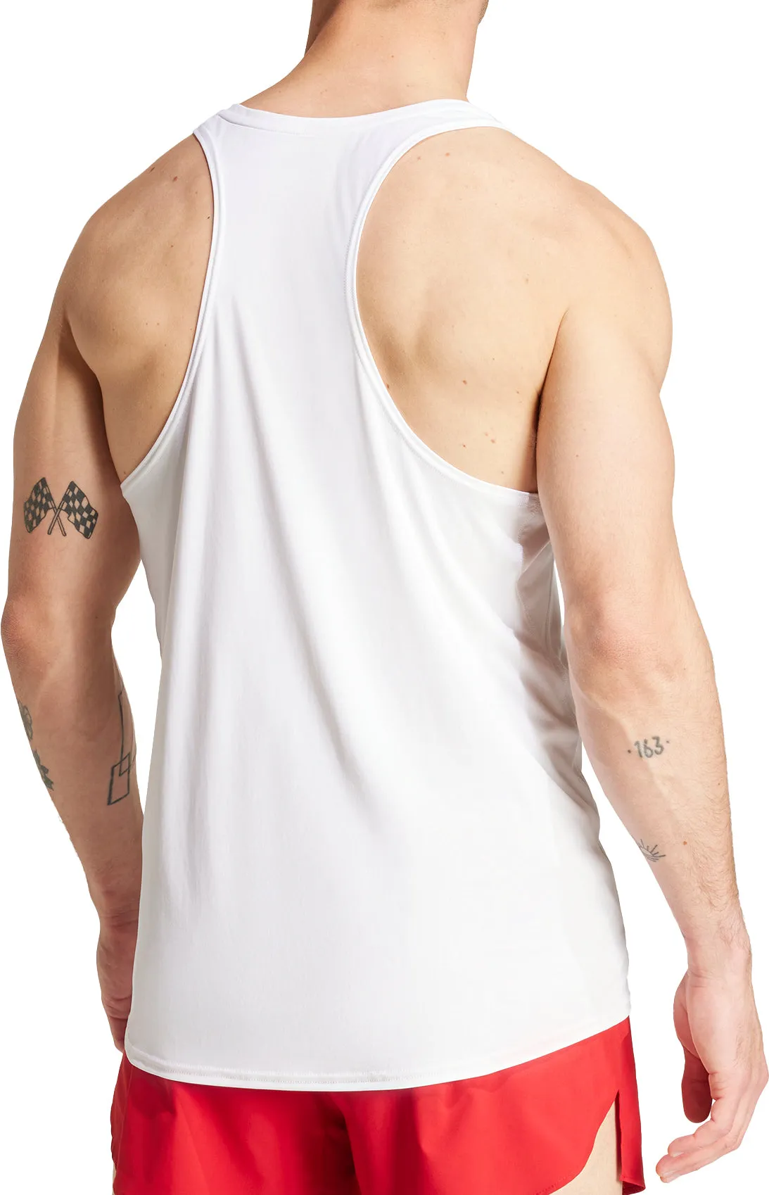 adidas Adizero Essentials Mens Running Vest - White