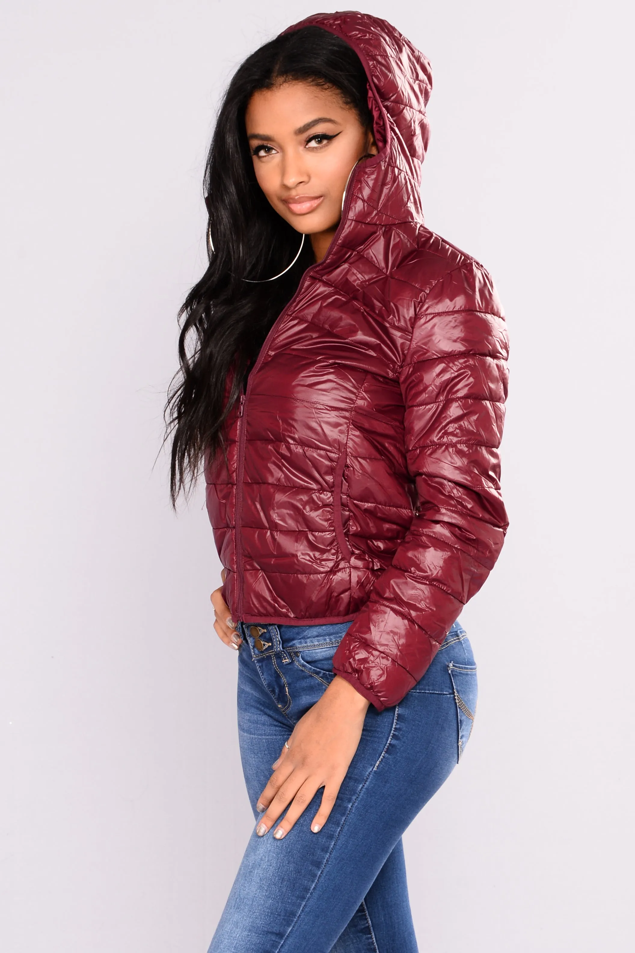 Alaska Padded Jacket - Burgundy