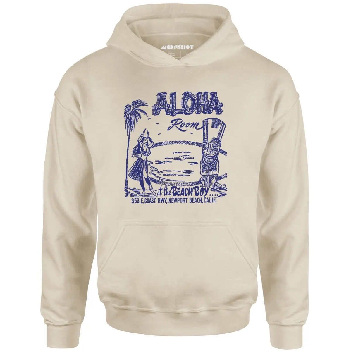 Aloha Room - Newport Beach, CA - Vintage Tiki Bar - Unisex Hoodie