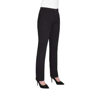 BA083-20 Brook Taverner Womens Houston Slim Leg Chinos Black Size 20