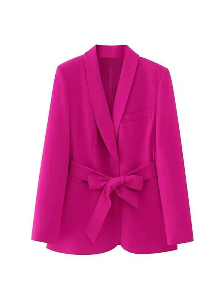 Belted Women Blazer