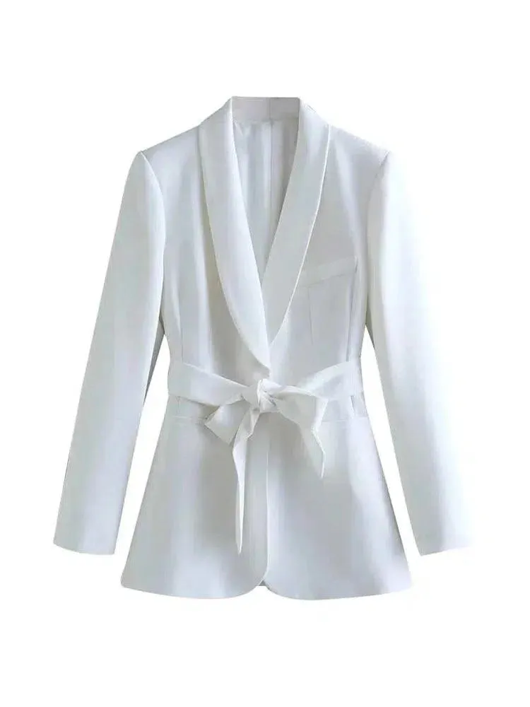 Belted Women Blazer