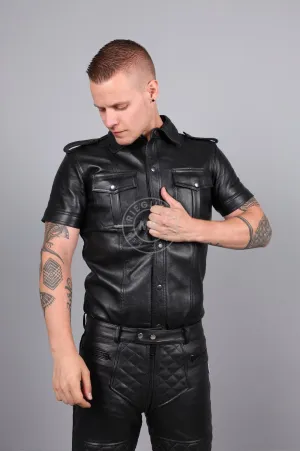 Berlin Black Leather Shirt