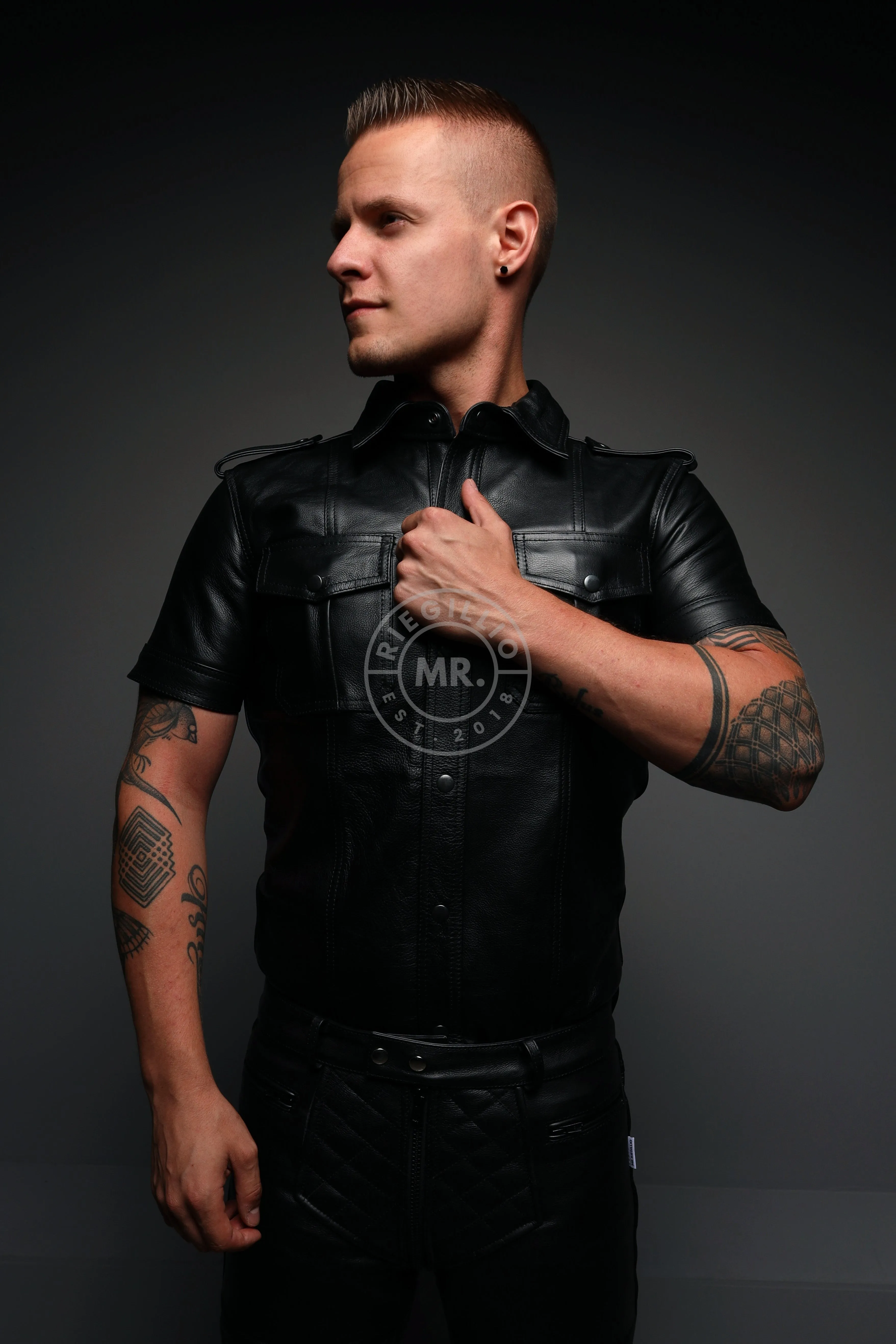 Berlin Black Leather Shirt