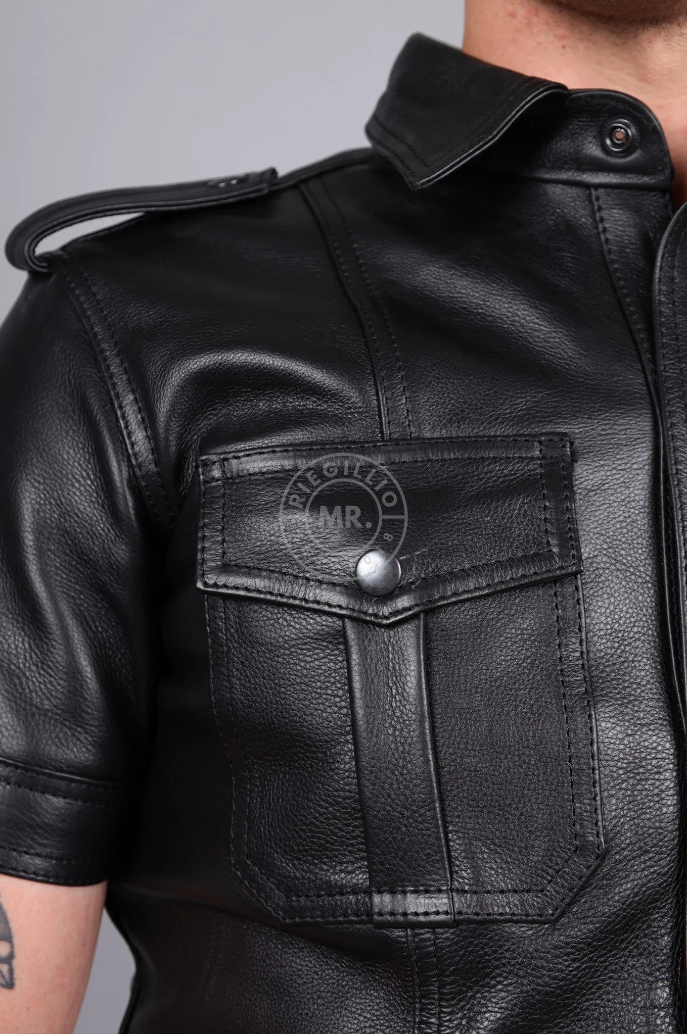 Berlin Black Leather Shirt