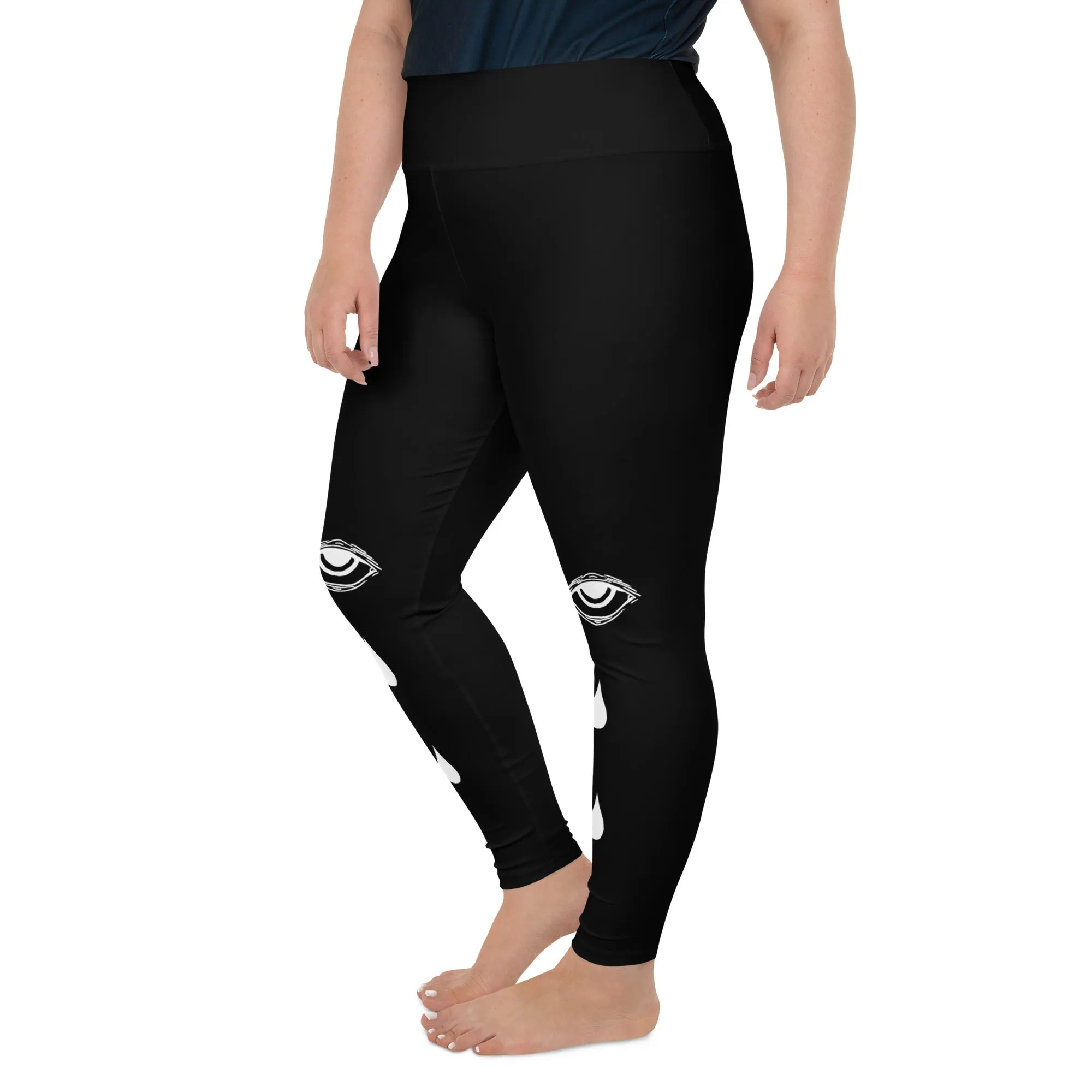 Bitter Truth Plus Size Leggings - UPF 50  Alt Style Vegan Activewear - Witchy Goth Leisurewear - Gothic Yoga