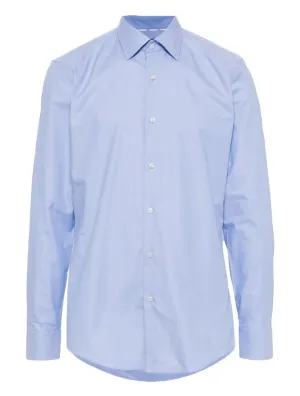 BOSS classic-collar cotton-blend shirt