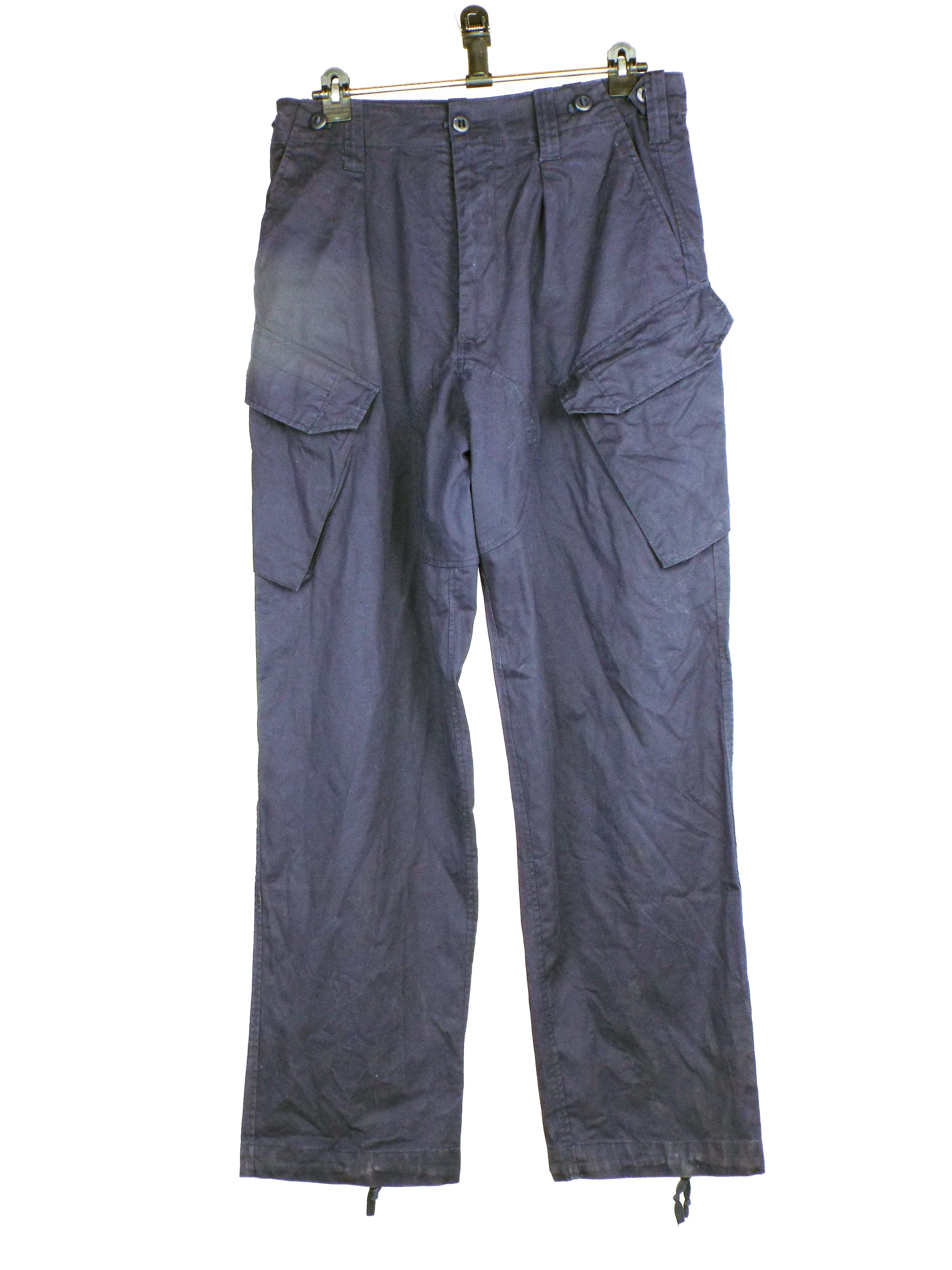 British Royal Navy Dark Blue Combat Trousers - Five pocket - current RN issue DISTRESSED