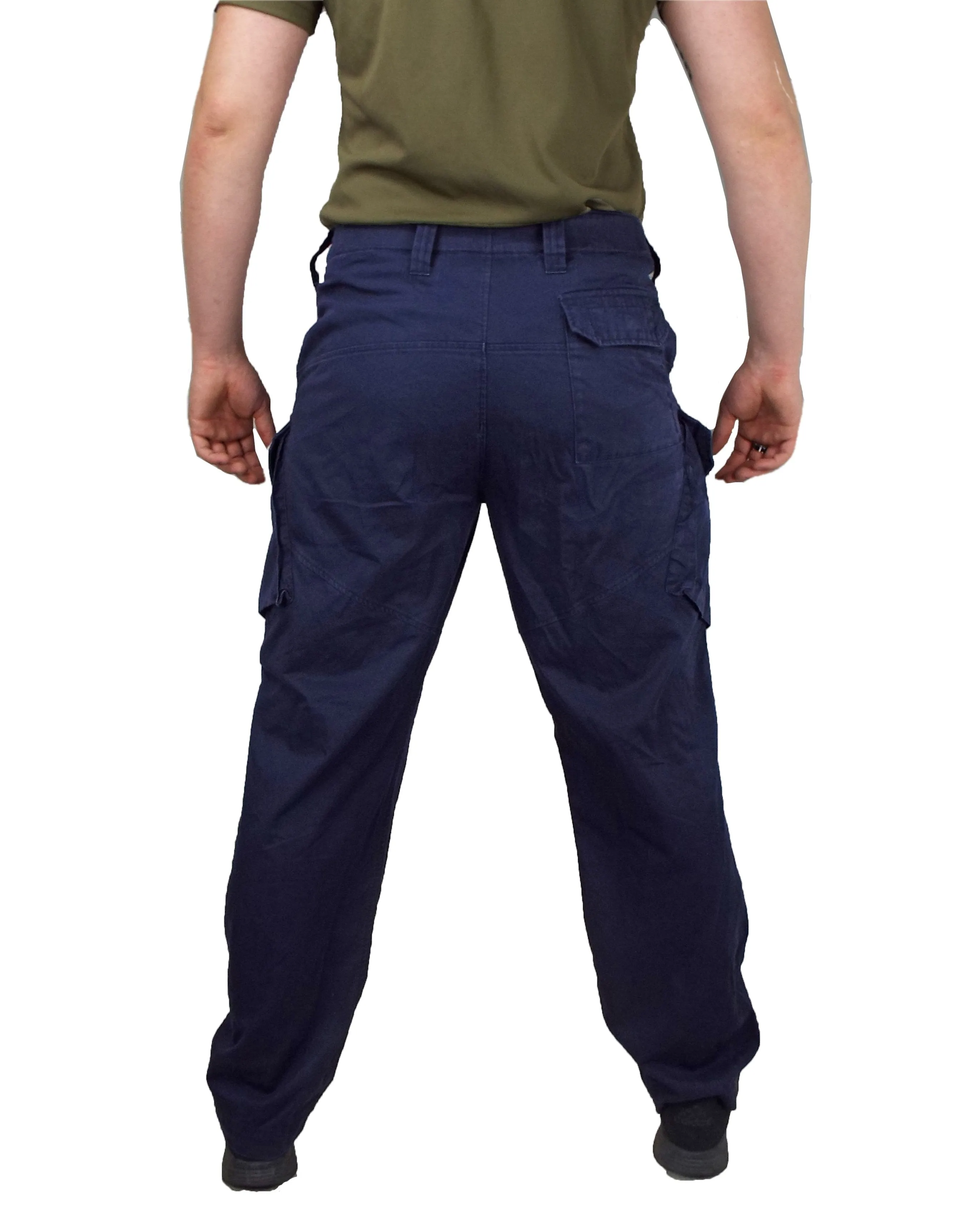 British Royal Navy Dark Blue Combat Trousers - Five pocket - current RN issue DISTRESSED