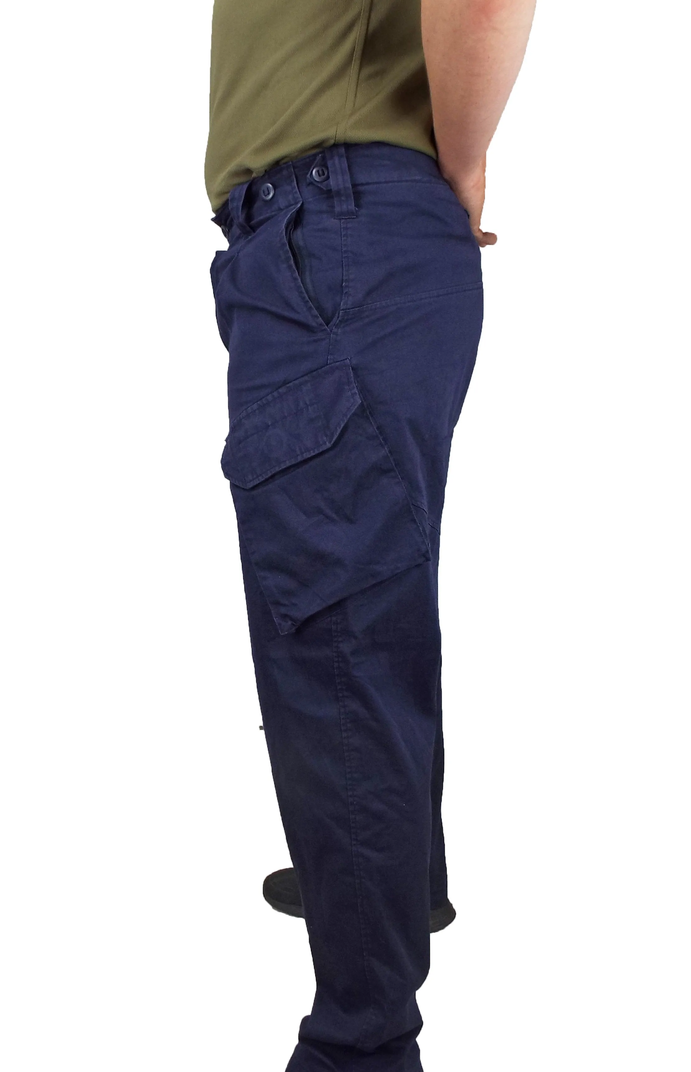 British Royal Navy Dark Blue Combat Trousers - Five pocket - current RN issue DISTRESSED