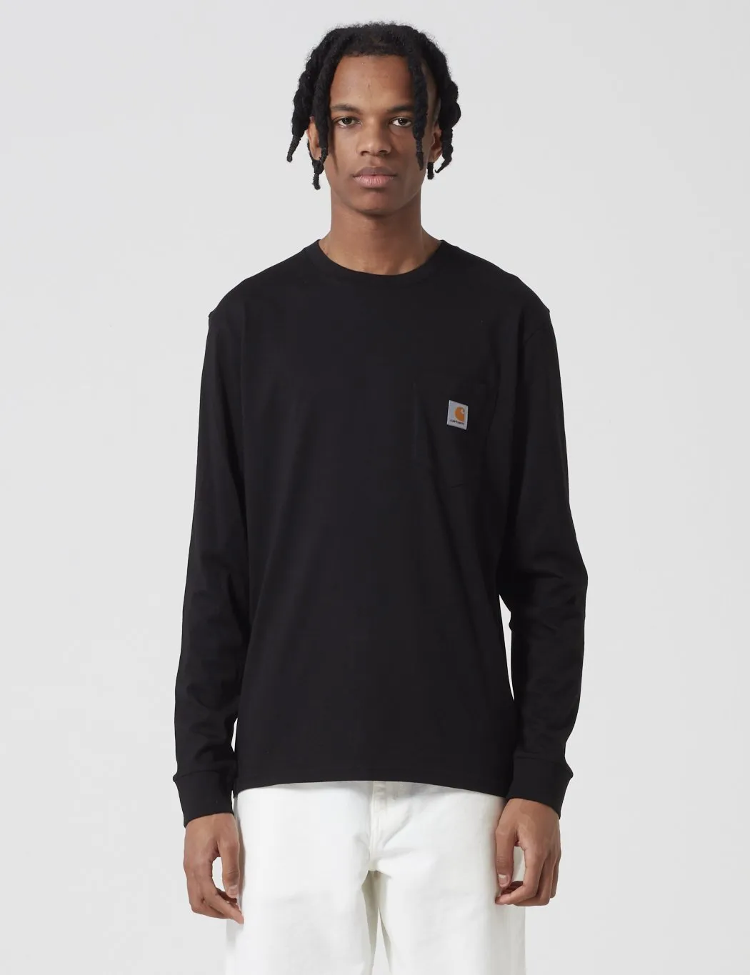 Carhartt-WIP Pocket Long Sleeve T-Shirt - Black