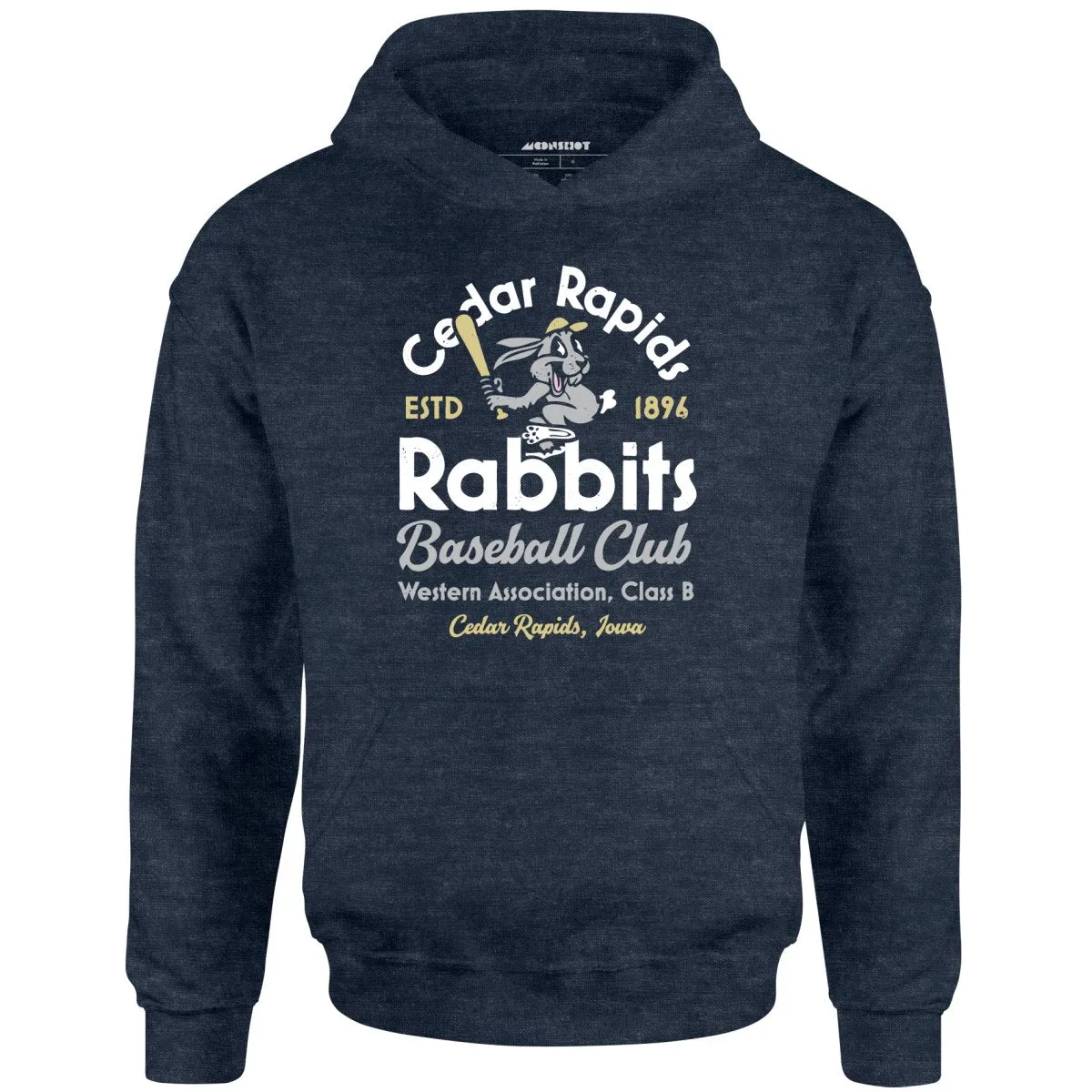 Cedar Rapids Rabbits - Iowa - Vintage Defunct Baseball Teams - Unisex Hoodie