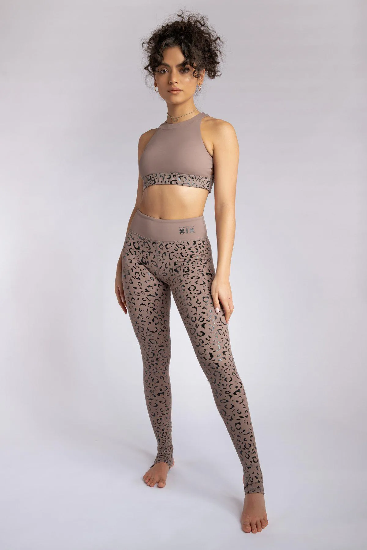 CXIX Gecko Grip Leggings - Dusky Leopard