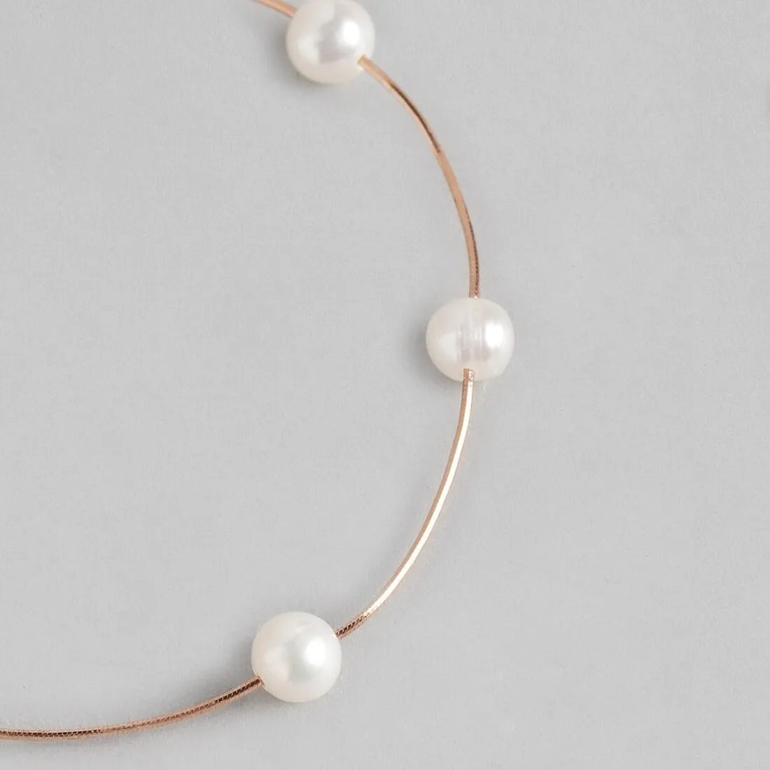 Divine Pearl Rose Gold 925 Silver Bracelet