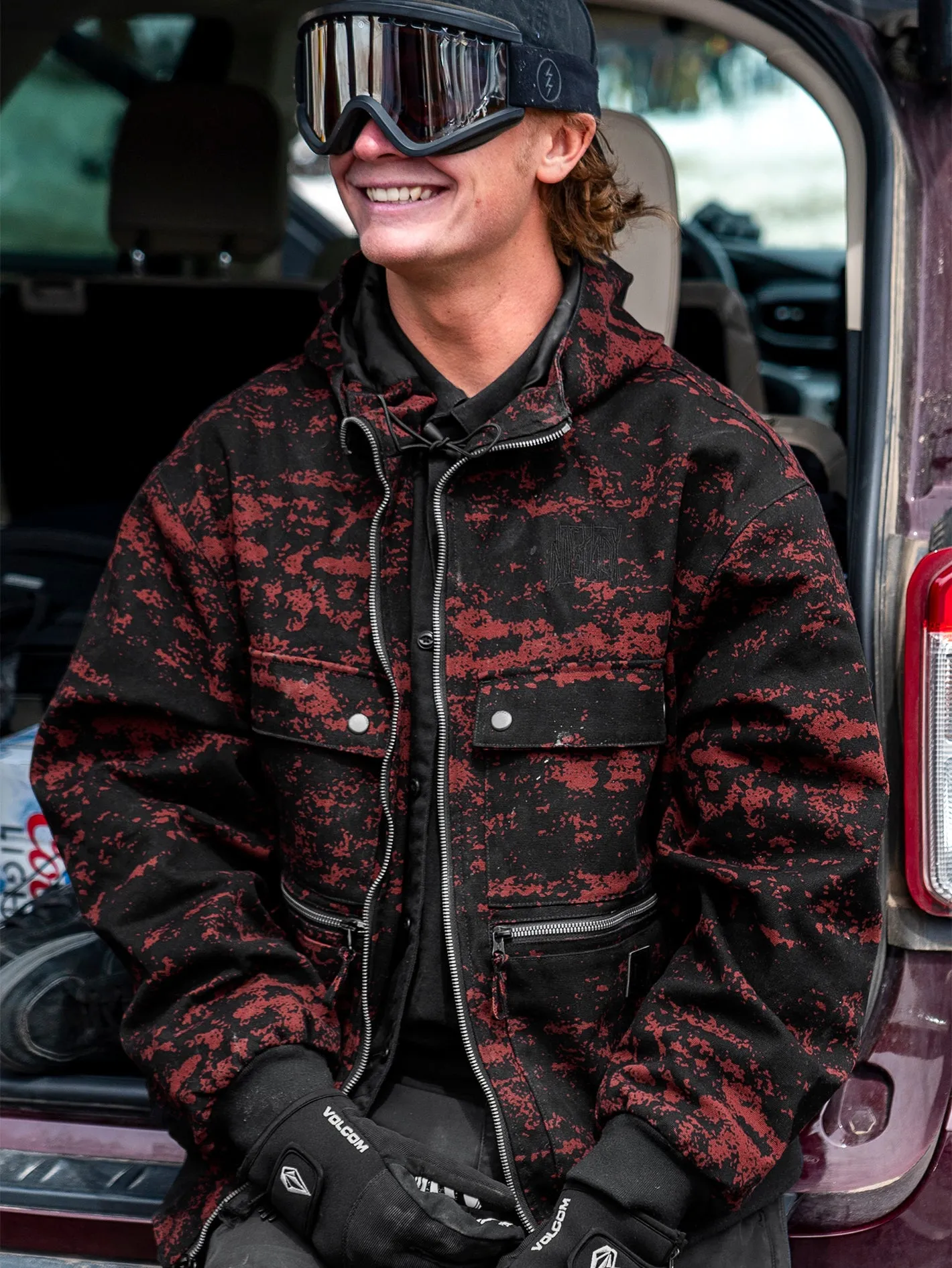 Dustbox Jacket - Maroon Camo