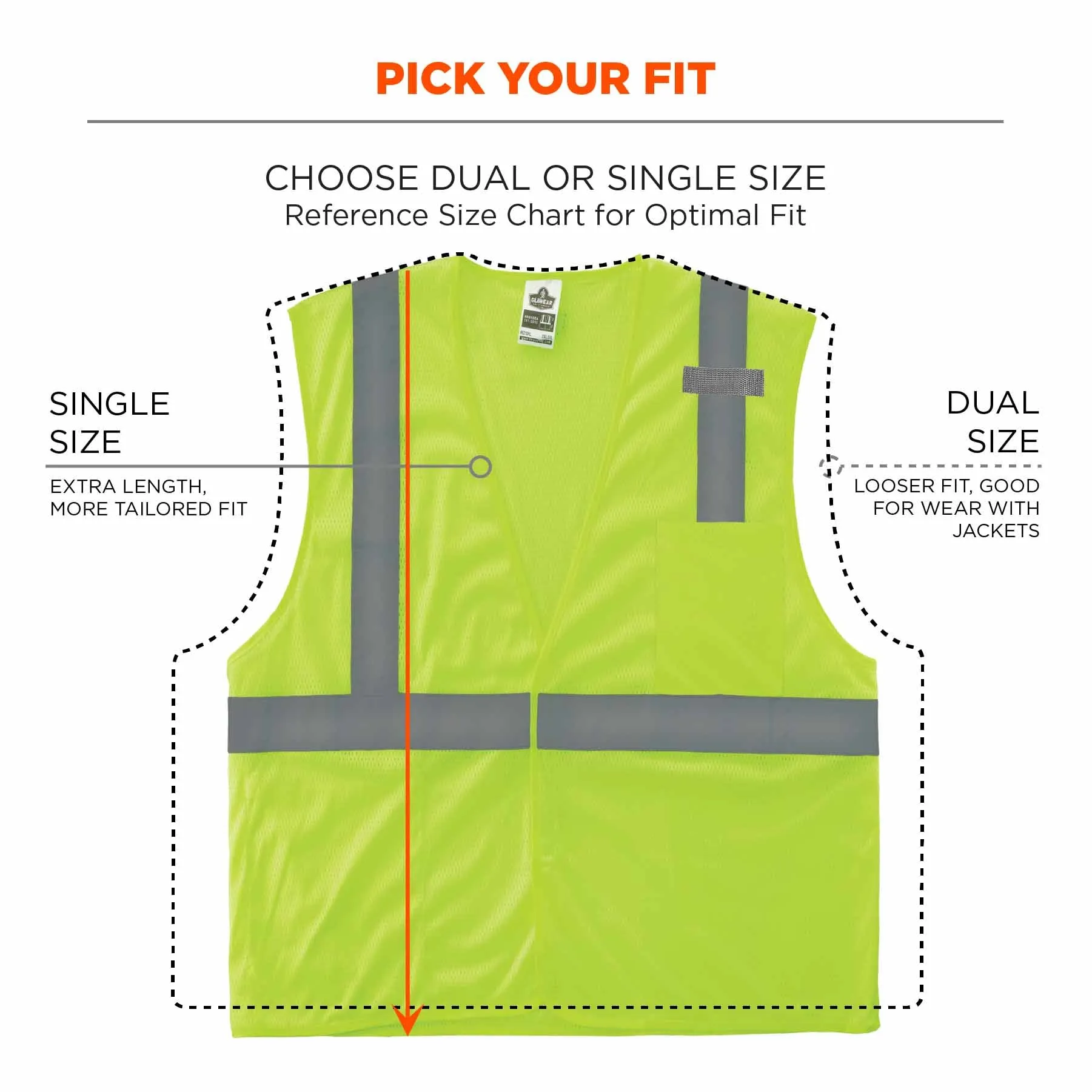 Ergodyne 24528 8210HL-S 4XL Lime Class 2 Economy Mesh Vest - Single Size