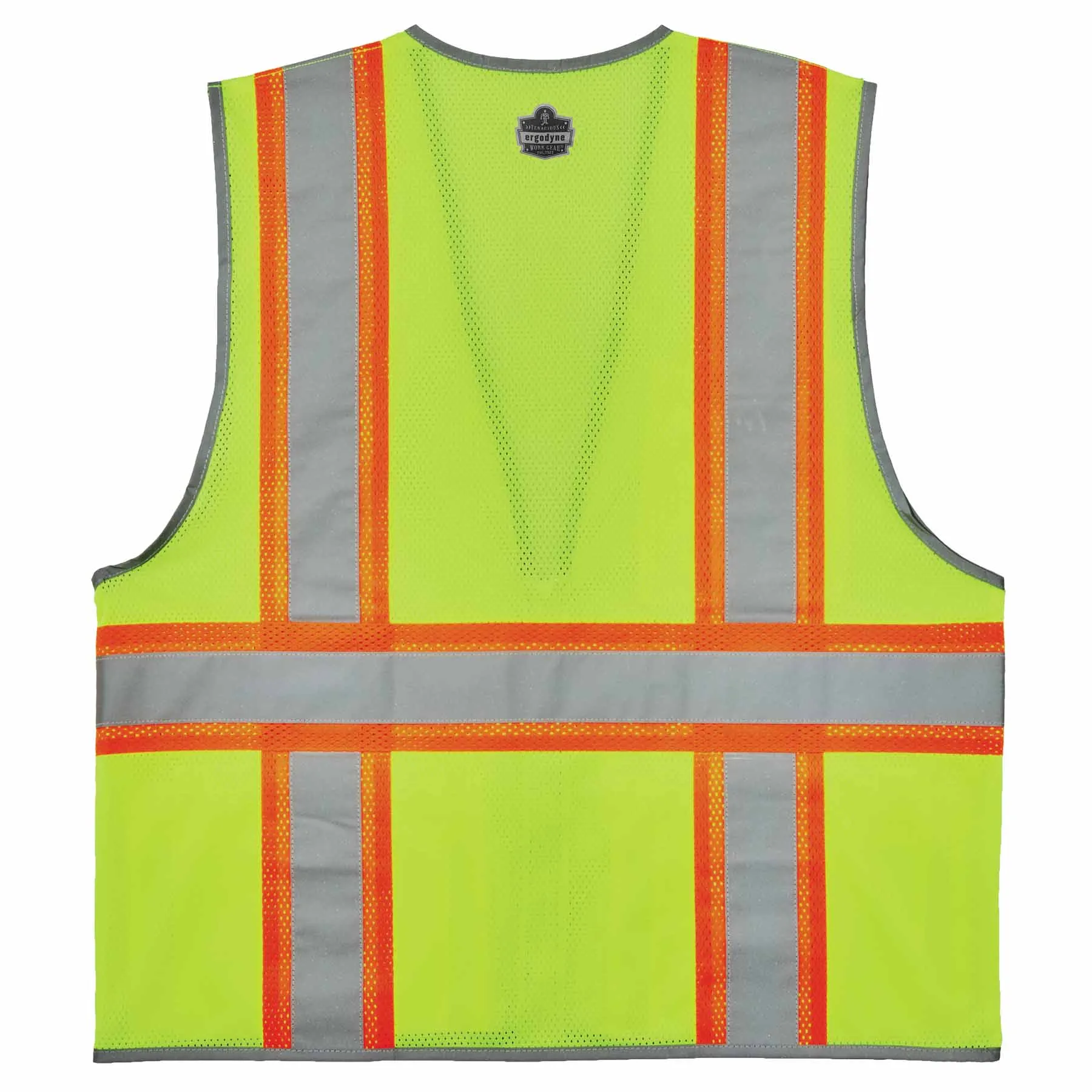 Ergodyne 24564 8246Z-S L Lime Class 2 Two-Tone Mesh Vest - Single Size