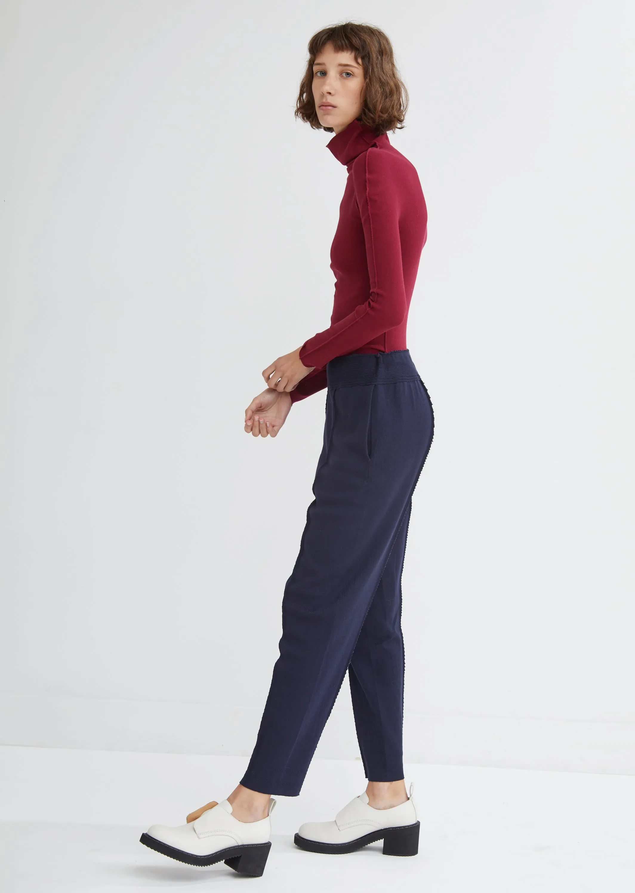 Exposed Seam Turtleneck