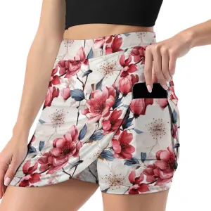 Floral A-Line Skirt with Pocket Light proof trouser skirt