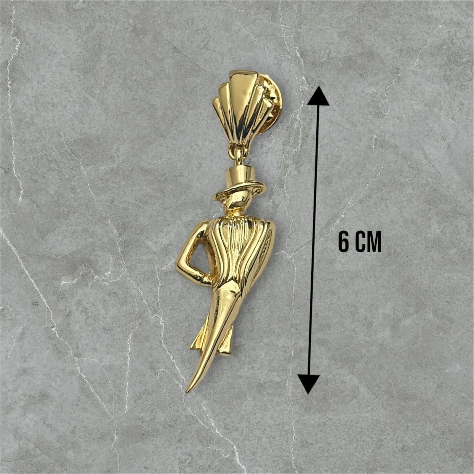 Gentleman Gold Metal Brooch