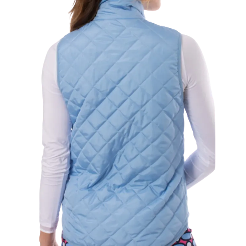 Golftini Quilted Vest - Sky Blue