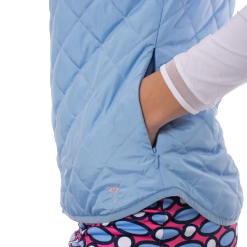 Golftini Quilted Vest - Sky Blue