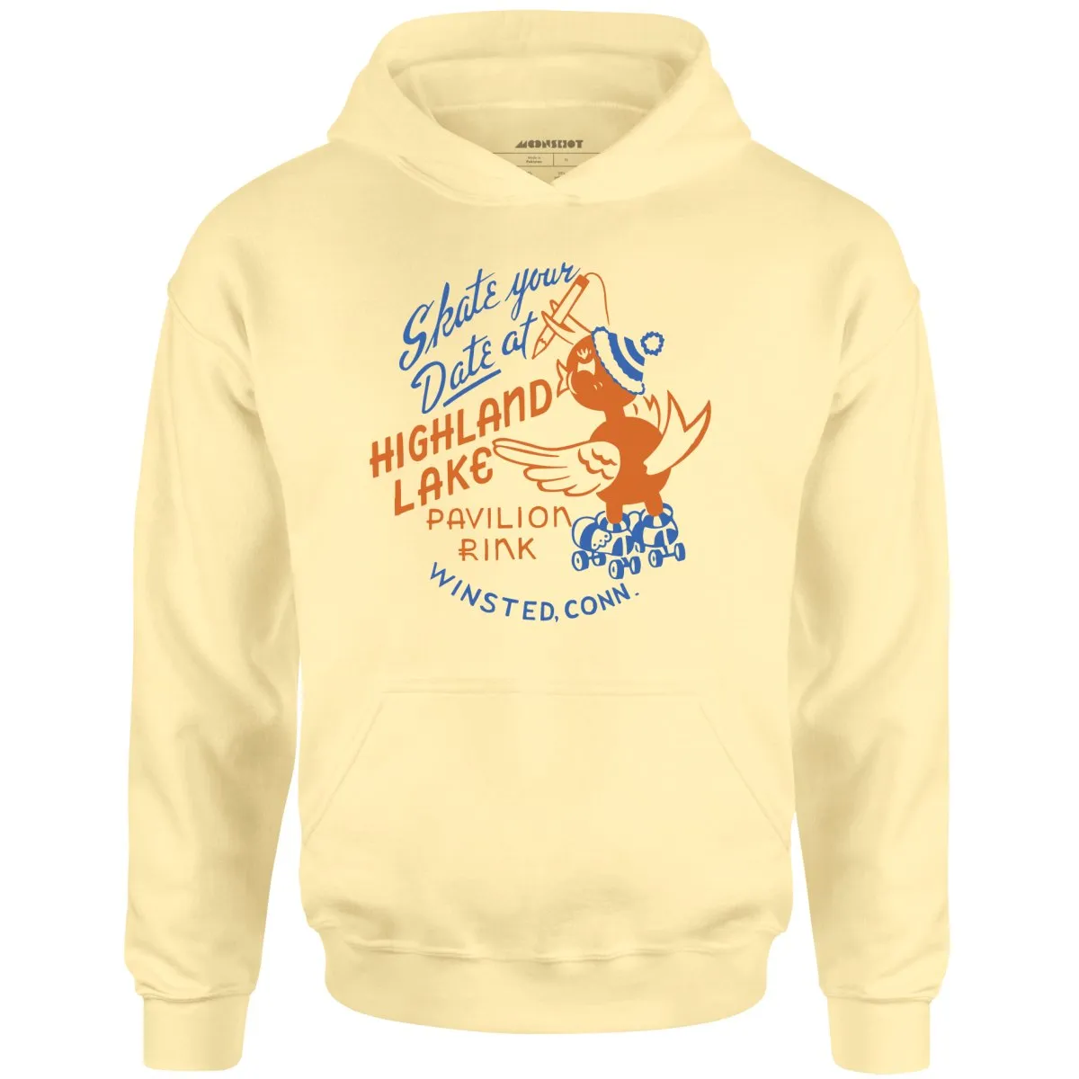 Highland Lake Pavilion Rink - Winsted, CT - Vintage Roller Rink - Unisex Hoodie