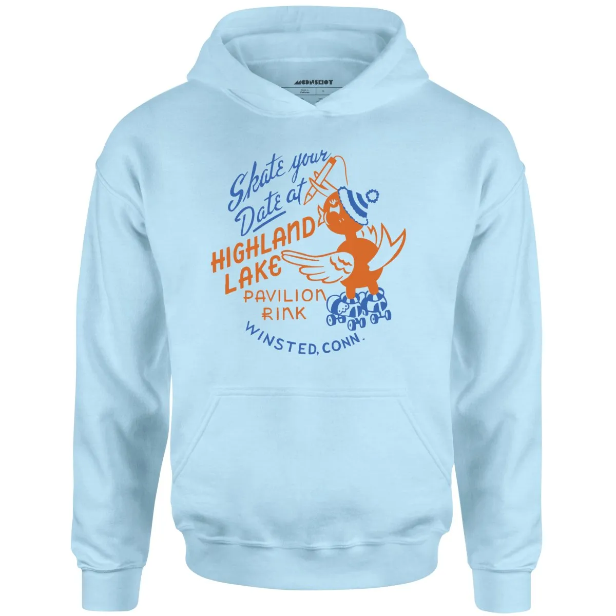 Highland Lake Pavilion Rink - Winsted, CT - Vintage Roller Rink - Unisex Hoodie