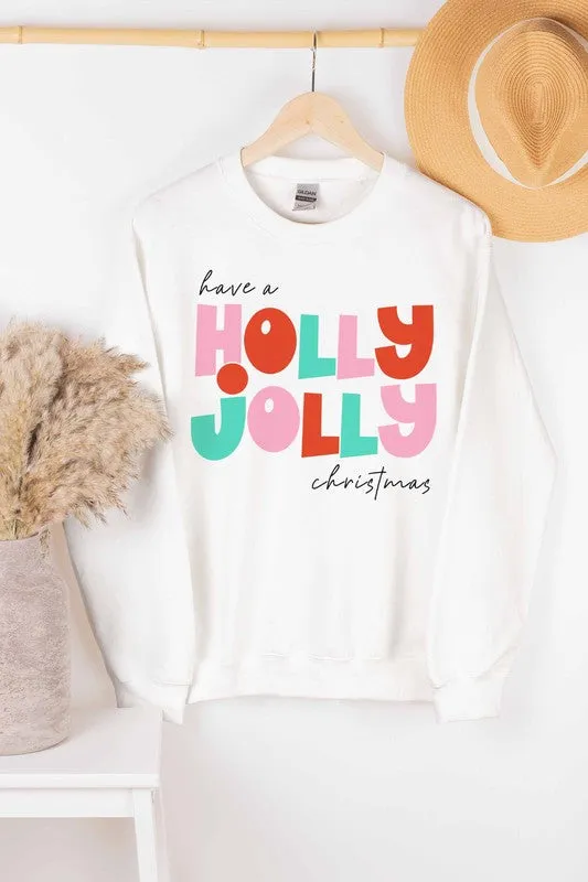 HOLLY JOLLY CHRISTMAS GRAPHIC SWEATSHIRT