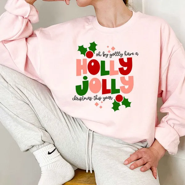 HOLLY JOLLY CHRISTMAS GRAPHIC SWEATSHIRT