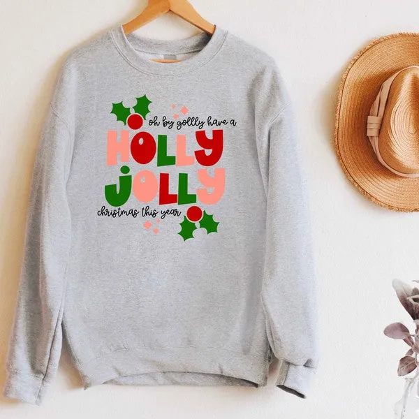 HOLLY JOLLY CHRISTMAS GRAPHIC SWEATSHIRT