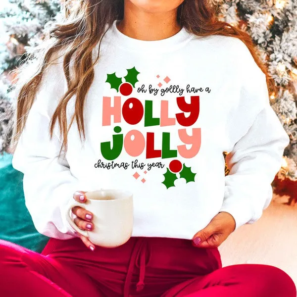 HOLLY JOLLY CHRISTMAS GRAPHIC SWEATSHIRT