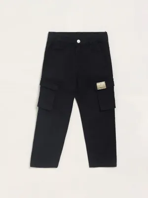 HOP Kids Solid Navy Cargo Pants