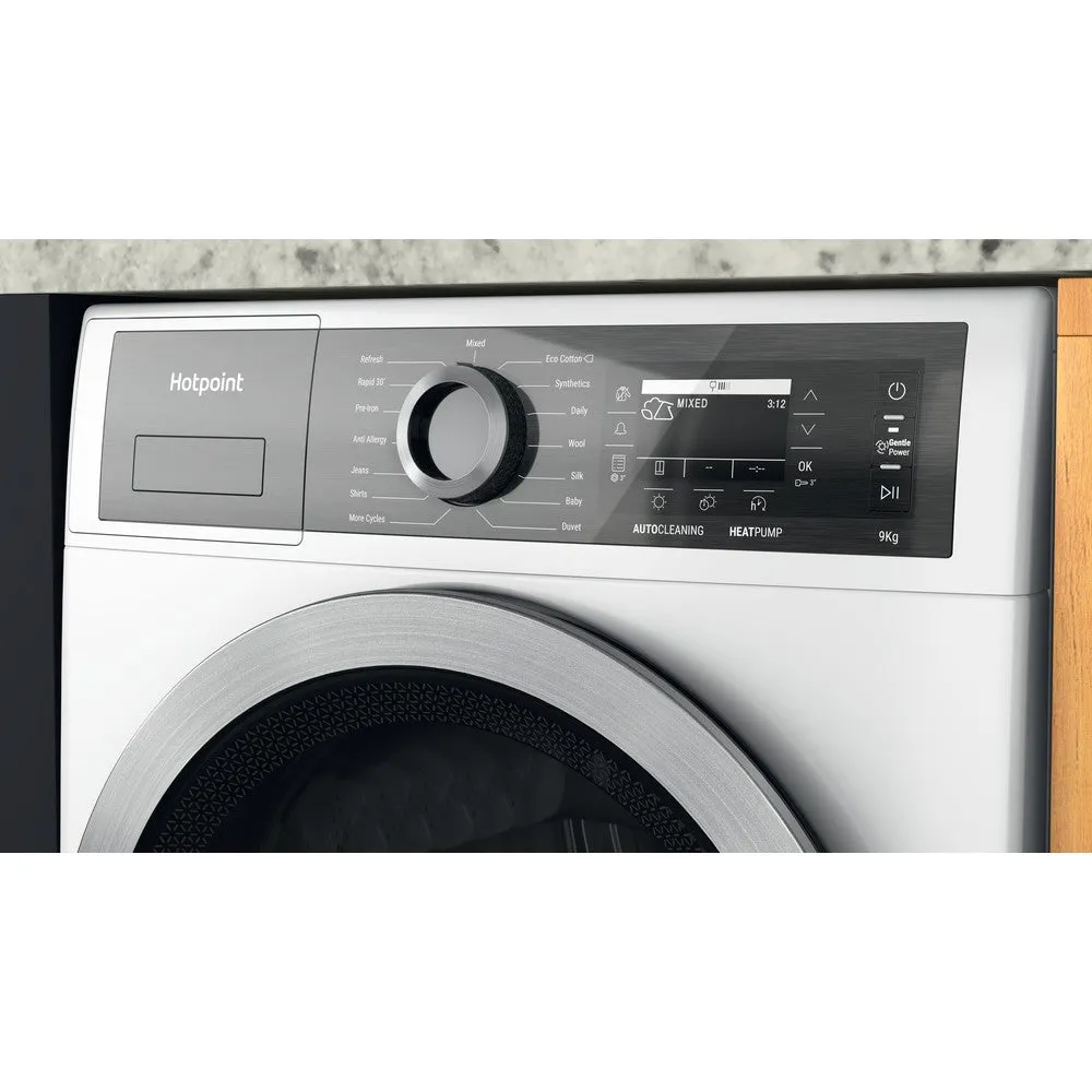 Hotpoint H8D94WBUK Gentlepower 9kg Heat Pump Tumble Dryer White