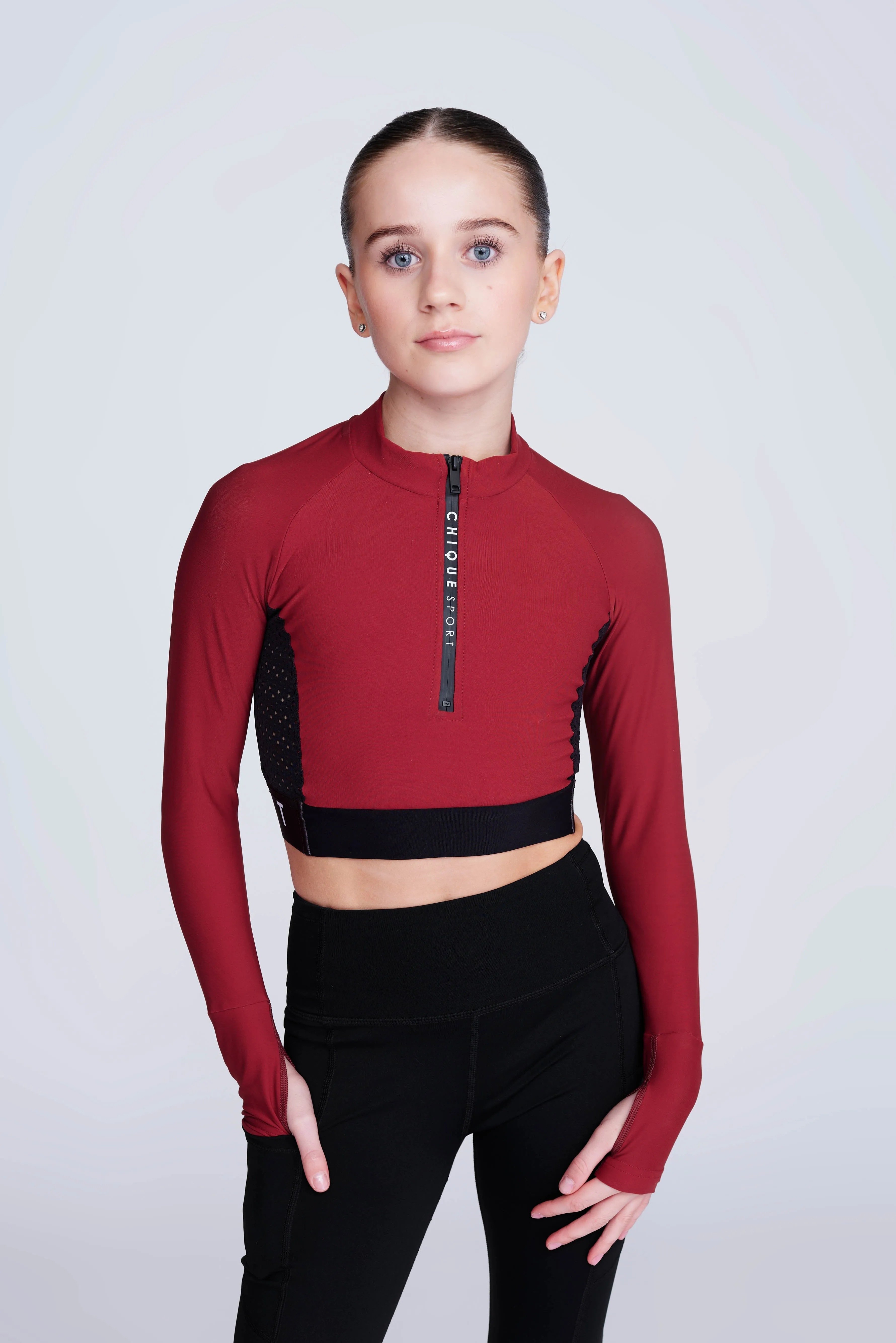 Ignite Long-Sleeve Crop in Spice