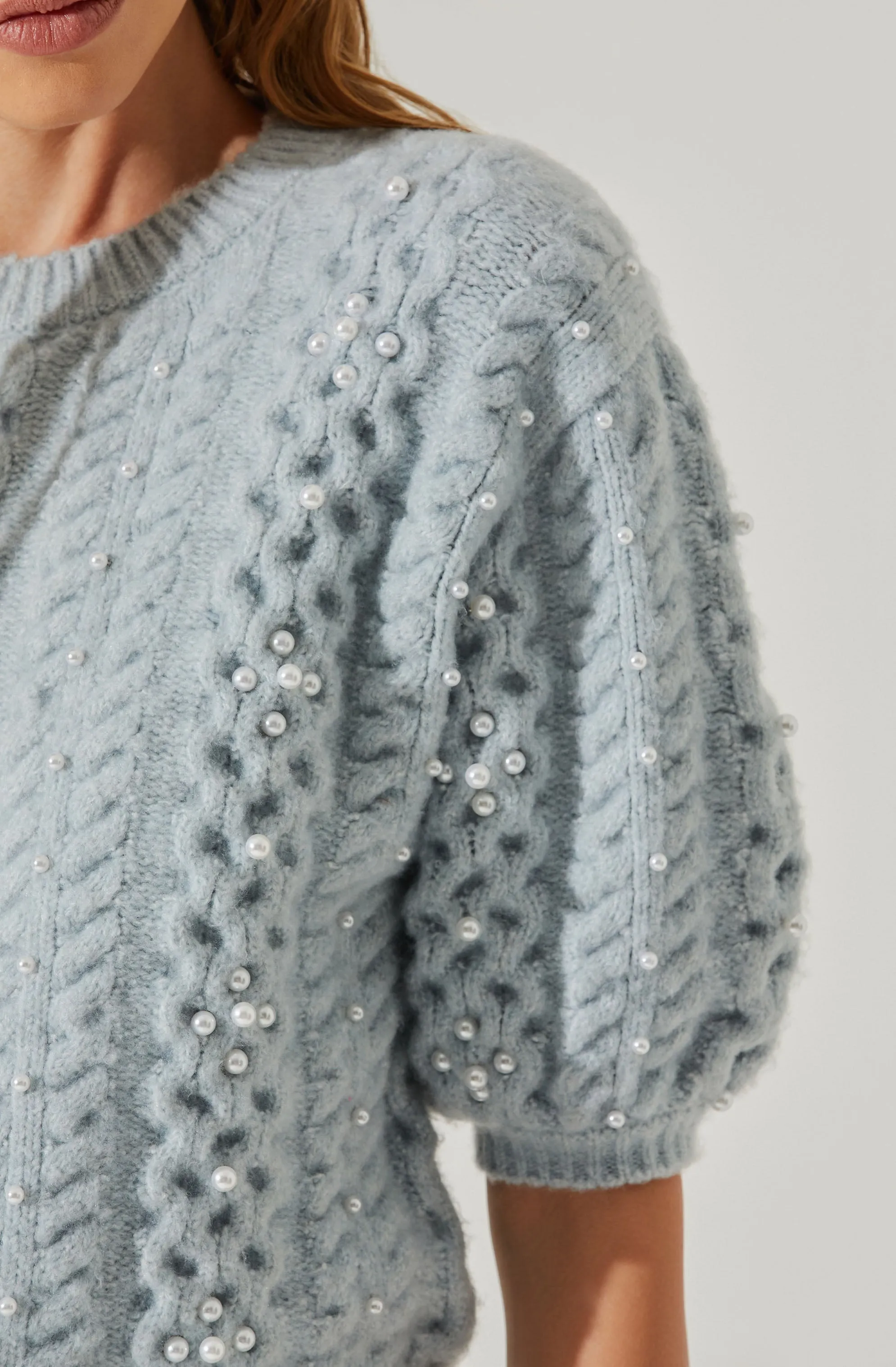 Koami Embellished Puff Sleeve Sweater