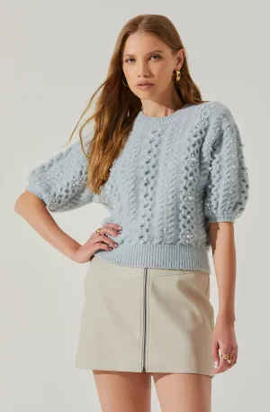 Koami Embellished Puff Sleeve Sweater