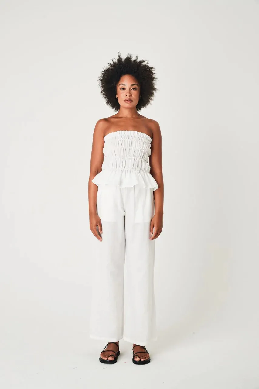 Linen Bodice- White