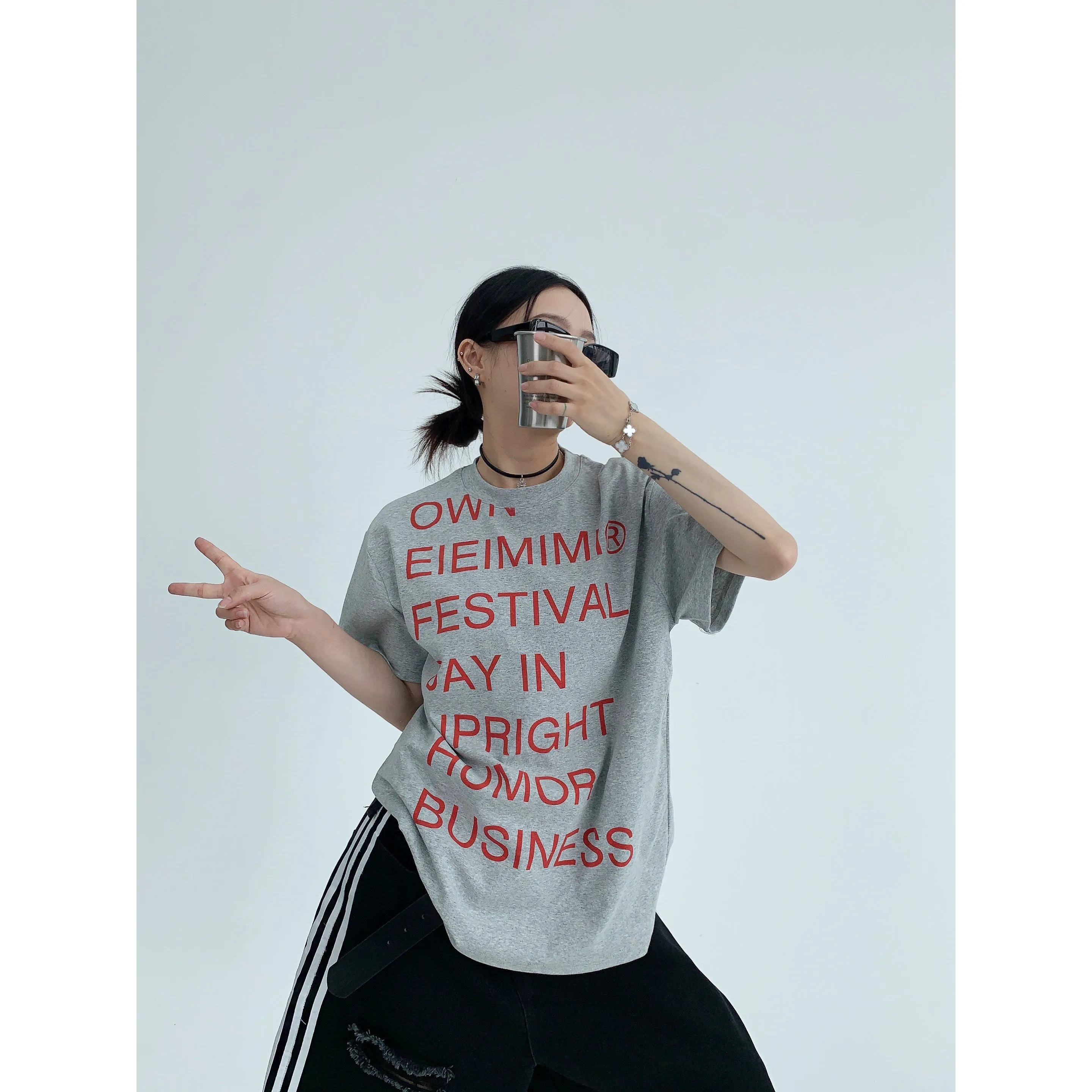 Loose-fitting Letter Print T-shirt