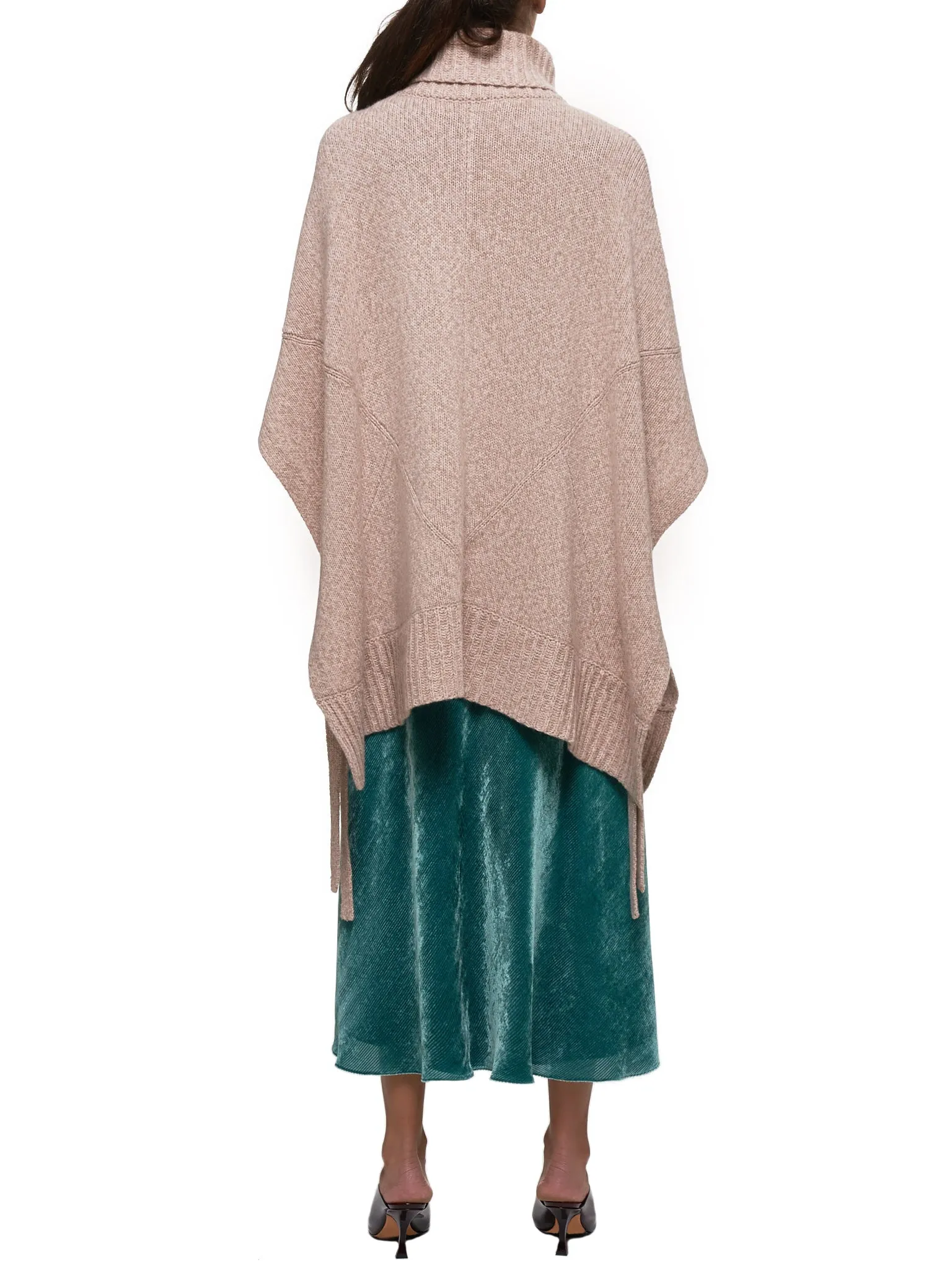 Marta Knit Poncho (15RC8079-LIGHT-PINK-CAMEL)