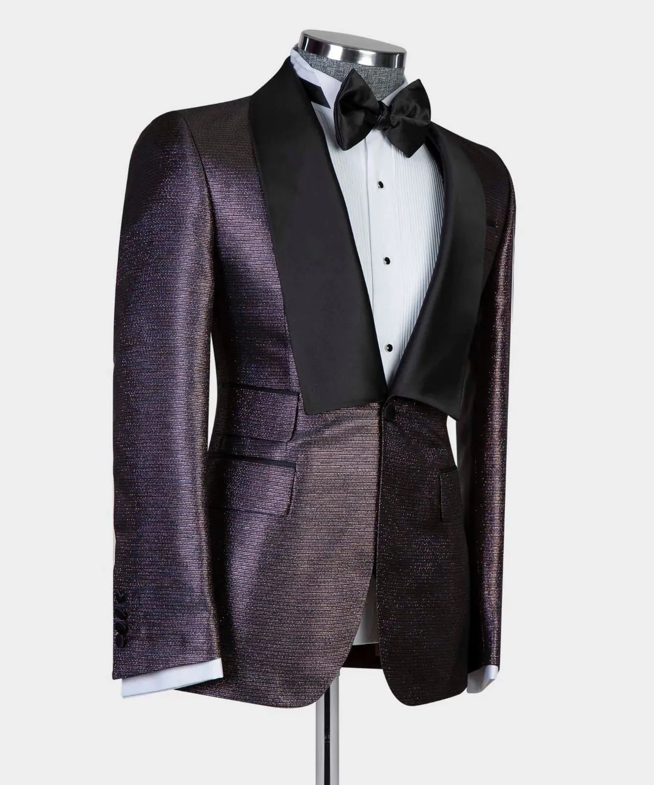 Men's Dark Purple Shining Tuxedo