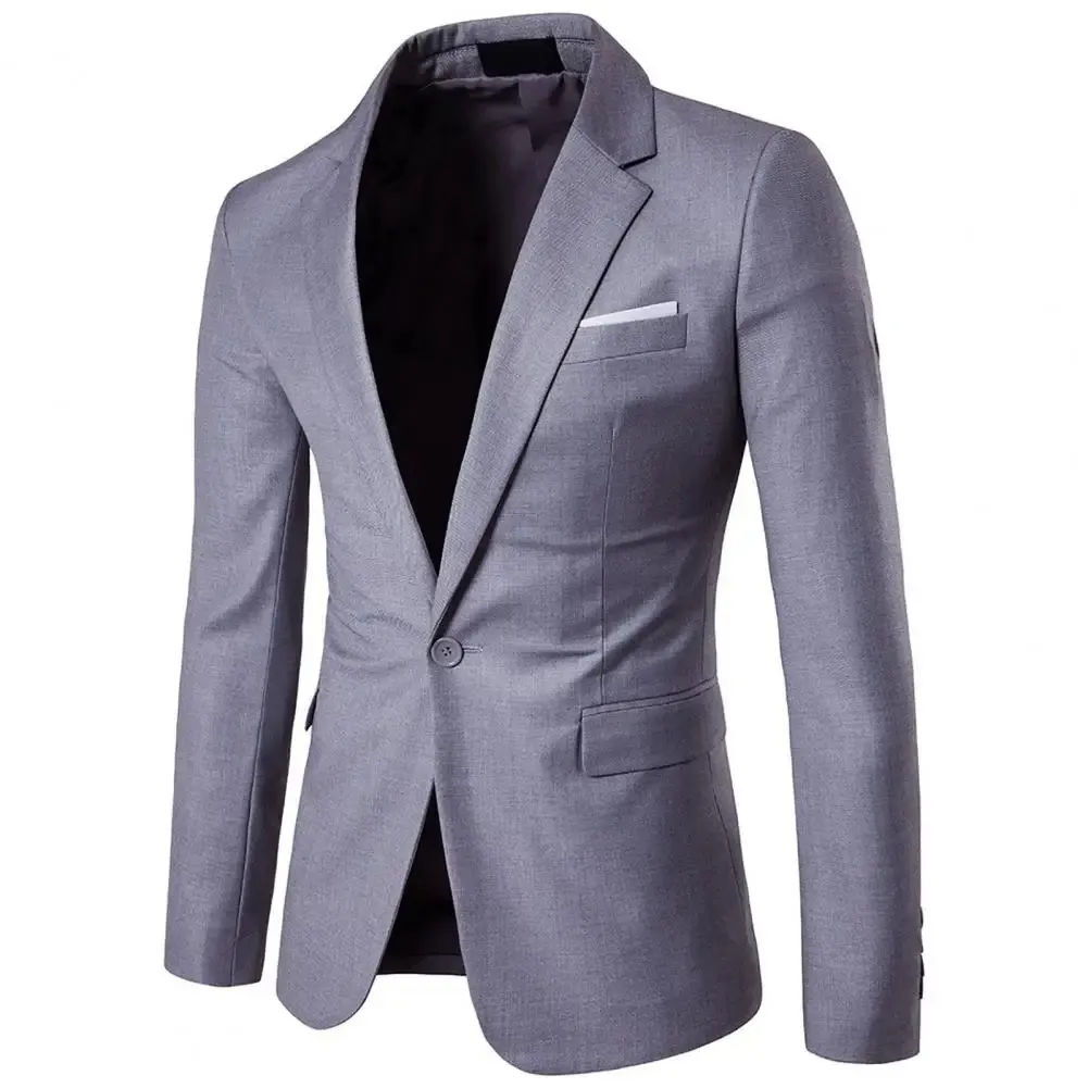 Men's Elegant Slim Fit One-Button Blazer | Ideal for All Seasons