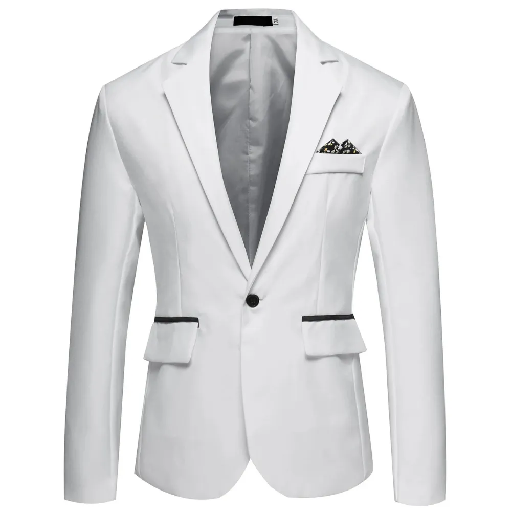 Men's Elegant Slim Fit One-Button Blazer | Ideal for All Seasons