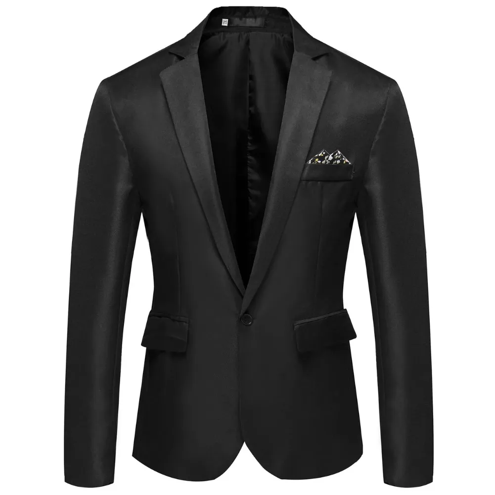 Men's Elegant Slim Fit One-Button Blazer | Ideal for All Seasons