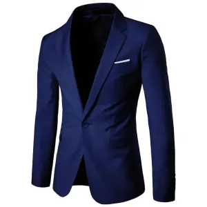 Men's Elegant Slim Fit One-Button Blazer | Ideal for All Seasons