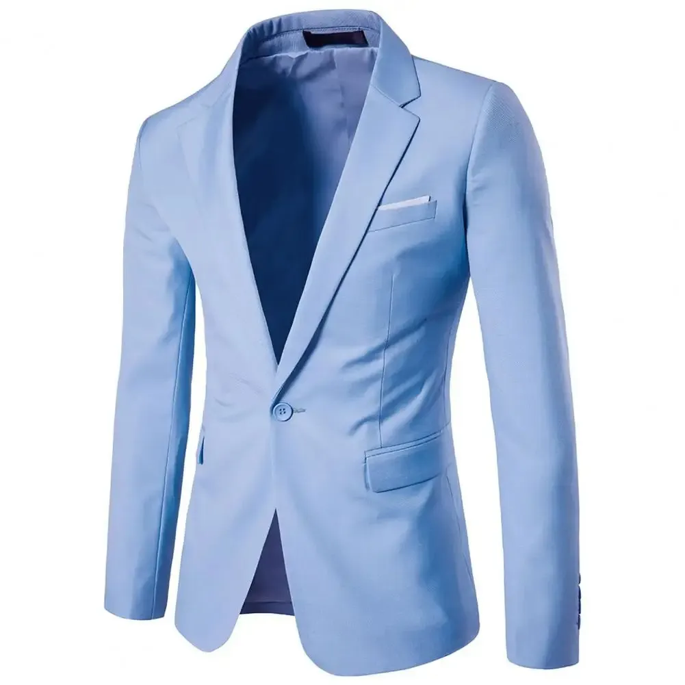 Men's Elegant Slim Fit One-Button Blazer | Ideal for All Seasons