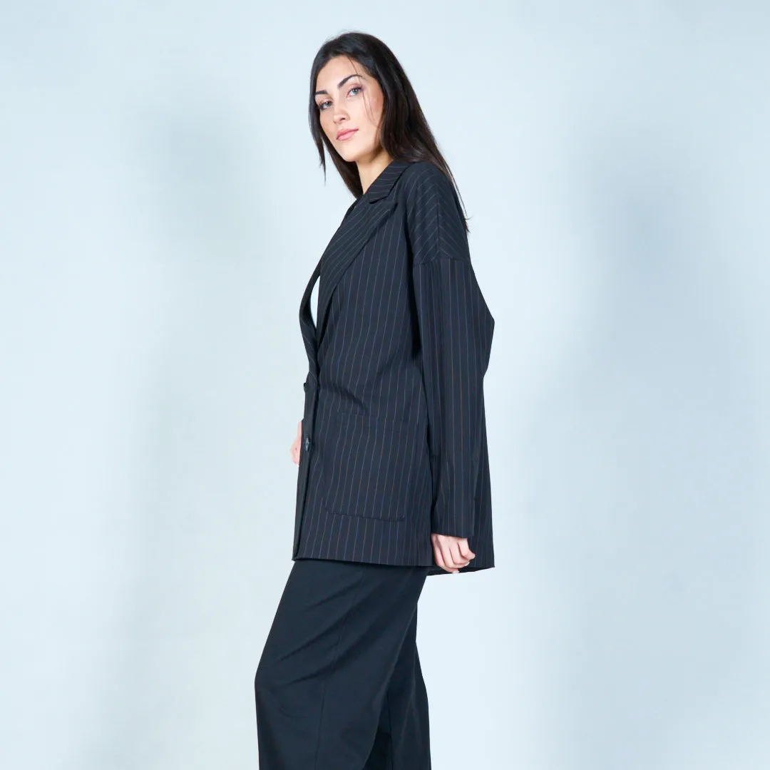 Pinstripe oversized blazer wholesale