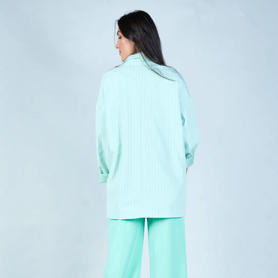 Pinstripe oversized blazer wholesale